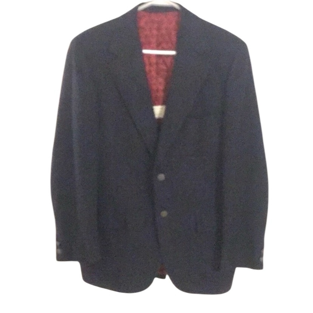 100% Cashmere Mongolian Vintage Navy Blue Blazer Men’s